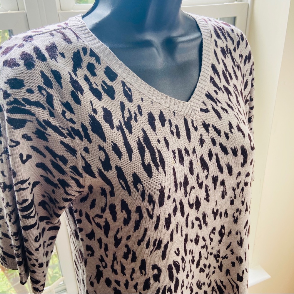 Animal print knit dress